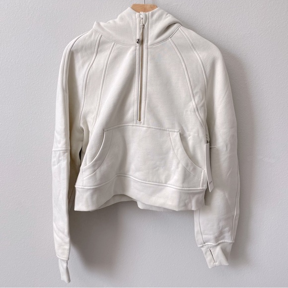 NWT Lululemon Scuba Oversized Half Zip Hoodie *Gold Zip Bone Size XS/S - Picture 1 of 10